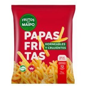 PAPAS PREFRITAS BASTON 9x9 o 12x12 FRUTOS DEL MAIPO 2.5 KGS